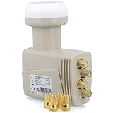 [ Test SEHR GUT *] Triax TQD 404 Gold Quad LNB mit PLL...