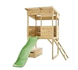 Westmann Holz Stelzenhaus Wildnis | Spielhaus mit Rutsche | Natur...