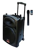 Mobile PA Sound Anlage Akku-MP3-USB-SD inkl. Funkmikrofon 500W...