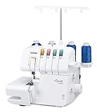 Brother Overlock 1034DX verbesserte Version 2018 aus Metall Weiß