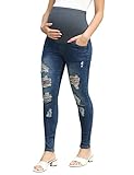 Maacie Umstandsjeans für Damen Casual Stilvoll Ripped Loch...