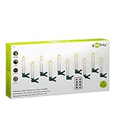 goobay 49873 Kabellose LED Weihnachtsbaumkerzen mit...