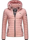 MARIKOO Damen leichte Übergangsjacke Steppjacke mit Kapuze...