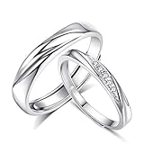 Josfeva Damen & Herren Paar Partnerringe 925 Sterling Silber...