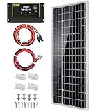 Topsolar 100W 12V Solarpanel Solarmodul-Set Monokristallines...