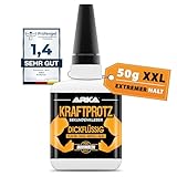 50 g Sekundenkleber extra stark - Inkl. Anti-Austrocknungs-Spitze...