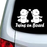 myrockshirt Twins on Board ca 20cm Zwillinge an Bord Baby...