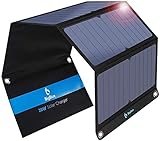 BigBlue 28W Tragbar Solar Ladegerät 2-Port USB(5V/4A insgesamt),...