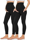 Missluck Umstandsleggings Blickdicht Damen Schwangerschaft...