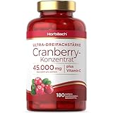 Cranberry Kapseln Hochdosiert 45000mg | 180 Konzentrat Tabletten...