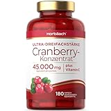 Cranberry Kapseln Hochdosiert 45000mg | 180 Konzentrat Tabletten...