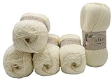 5 x 100g Alize Happy Kids Strickgarn mit Wolle und Bambus, 500...