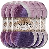 Alize 5x 100g Angora Gold Batik Premium Schurwolle mit...