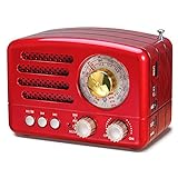 PRUNUS J-160 AM/FM/SW Retro Radio mit Bluetooth, Nostalgie Radio...