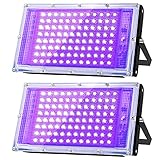 Glostars 100W LED UV Schwarzlicht Strahler, Schwarzlichtlampe,...