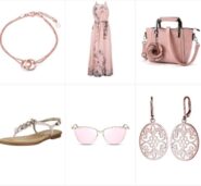 Blumen Outfit in rosa mit Handtasche für den Sommer