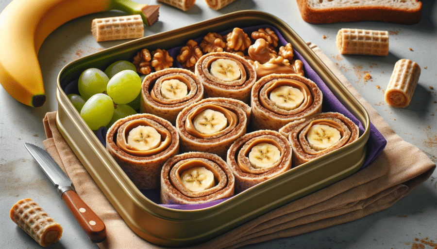 Süße Erdnussbutter-Bananen-Rollen - 5 kreative Schulbrot-Rezepte
