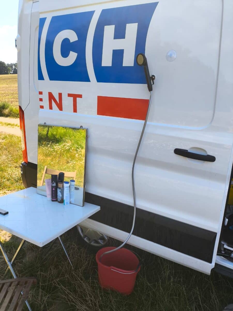 mobile Dusche mit Akku